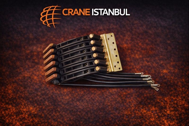 6 iletkenli açık bara akım alıc fırçalar