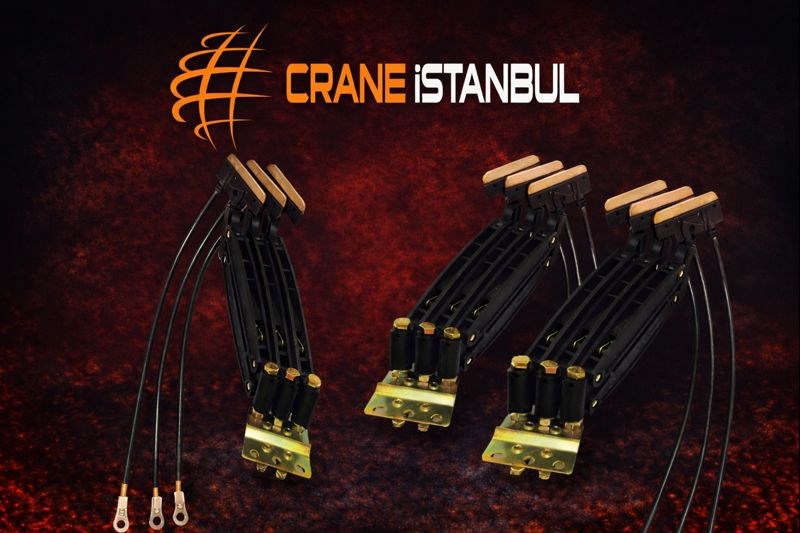 3 iletkenli açık bara akım alıc fırçalar